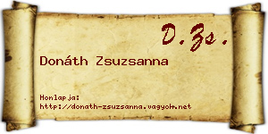 Donáth Zsuzsanna névjegykártya